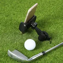 360 Вращающийся ABS гольф качели Запись телефон чехол для телефона Клип Стенд Кронштейн Поддержка для выравнивания палка гольф тренировочный инструмент