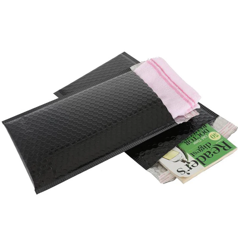 50 Enveloppes D’expédition Auto-scellantes Noires 19x24 Cm – Sacs Polyéthylène 2,5 Mil