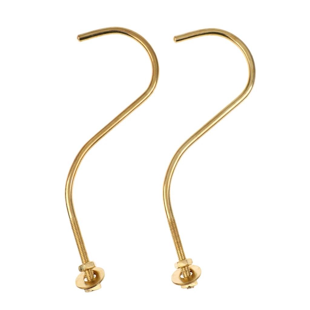 Indoor Games 2 Pieces Brass Billiards Snooker Pool Table Edge Hook Cue