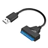 USB 2.0 to SATA 22Pin Adapter Copper Wire Core and ABS Cable HDD SSD External Hard Drive Converter Wire Apply 2.5 inch SSD ► Photo 1/6