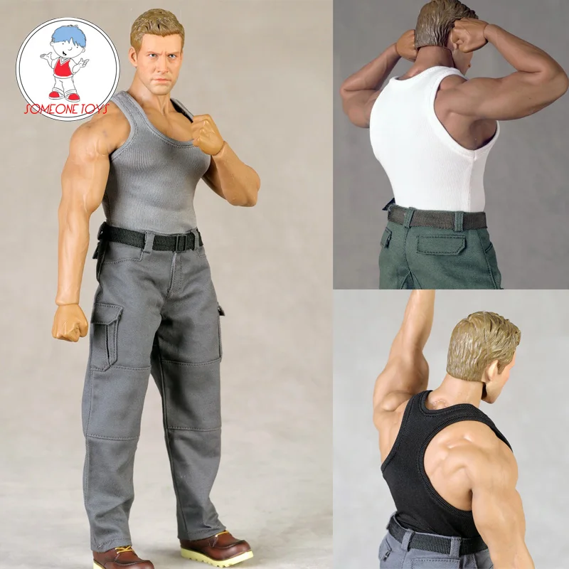 1:12 Long Sleeve T-shirt Garment Clothes Fit 6" Male Soldier Action Figure Body 