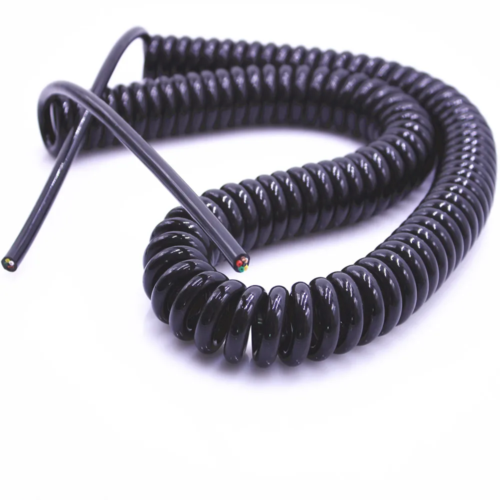 3 ядерный Телескопический спиральный кабель 24AWG0.2mm 20AWG0.5mm 17AWG1.0mm 14AWG2.0mm