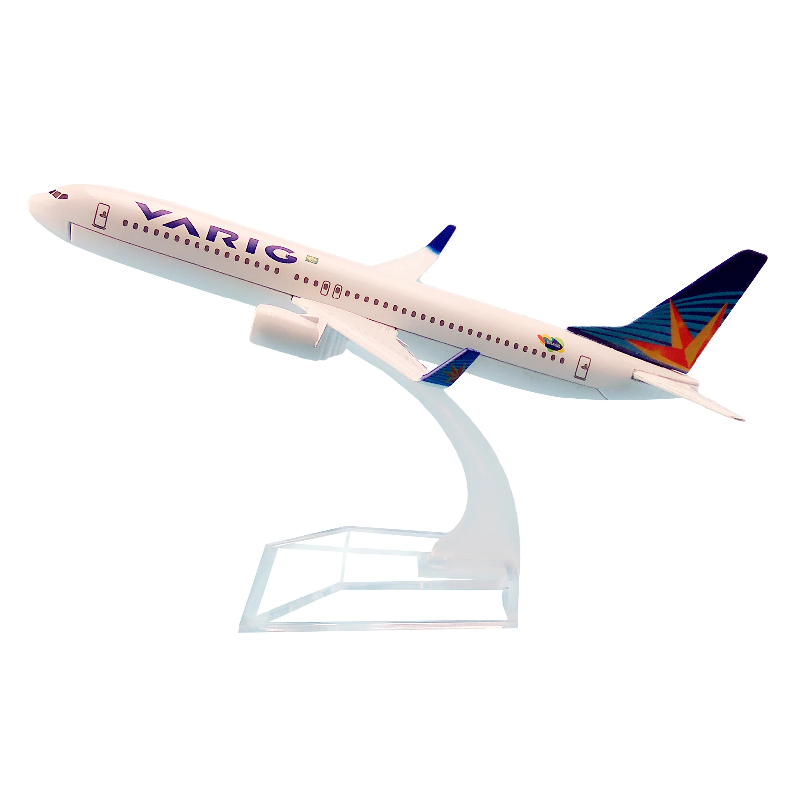 16cm Alloy Metal Air Brazil VARIG B737 Airlines Airplane Model Boeing 737 Airways Plane Stand Aircraft Kids Gifts | Дом и сад