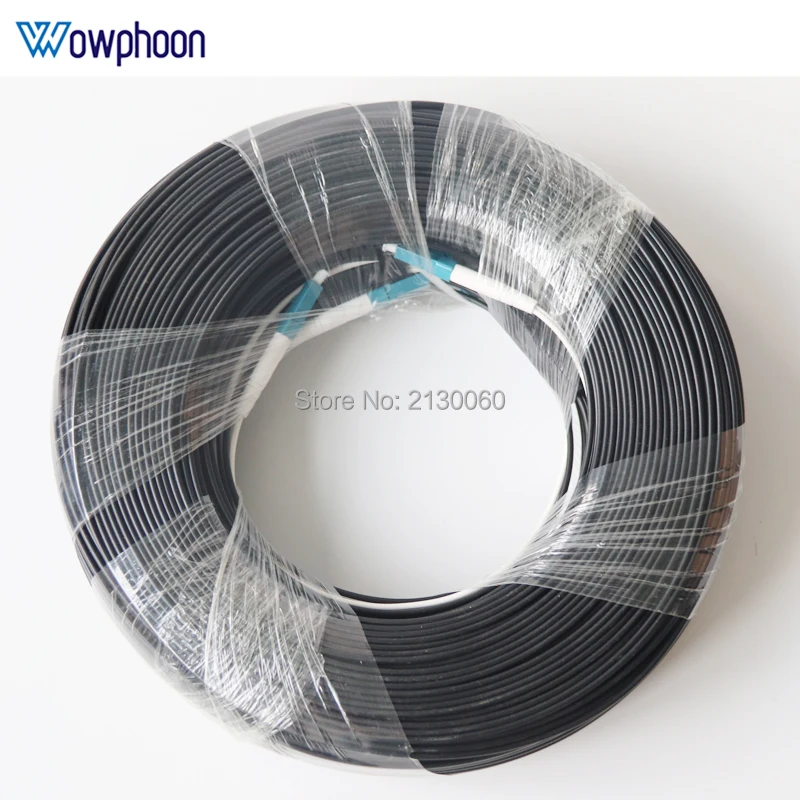 

Outdoor LC UPC Duplex FTTH Drop Patch Cable, Fiber Optic Patchcord, Fiber Jumper Cable, 2 Core, 150m, G657A, 4Pcs Connect