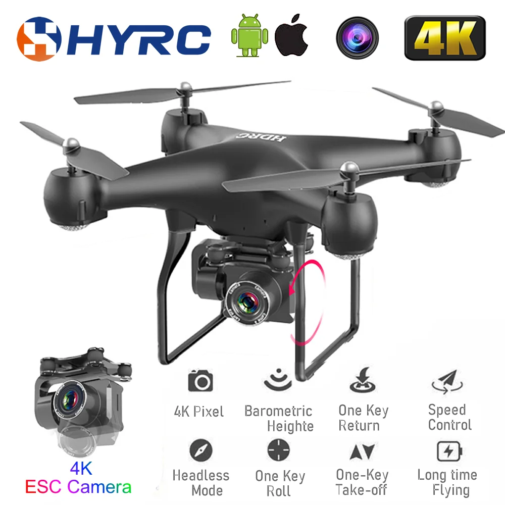 RC Drone FPV Quadcopter UAV with ESC Camera 4K HD Profesional Wide-Angle Aerial Photography Long Life Remote Control Helicopter 1