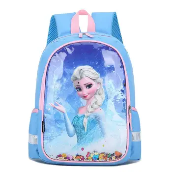 

Disney Backpack Children Girls Elsa Schoolbag Reduced Waterproof Schoolbags frozen Princess girls bookbags Cartoon Bag
