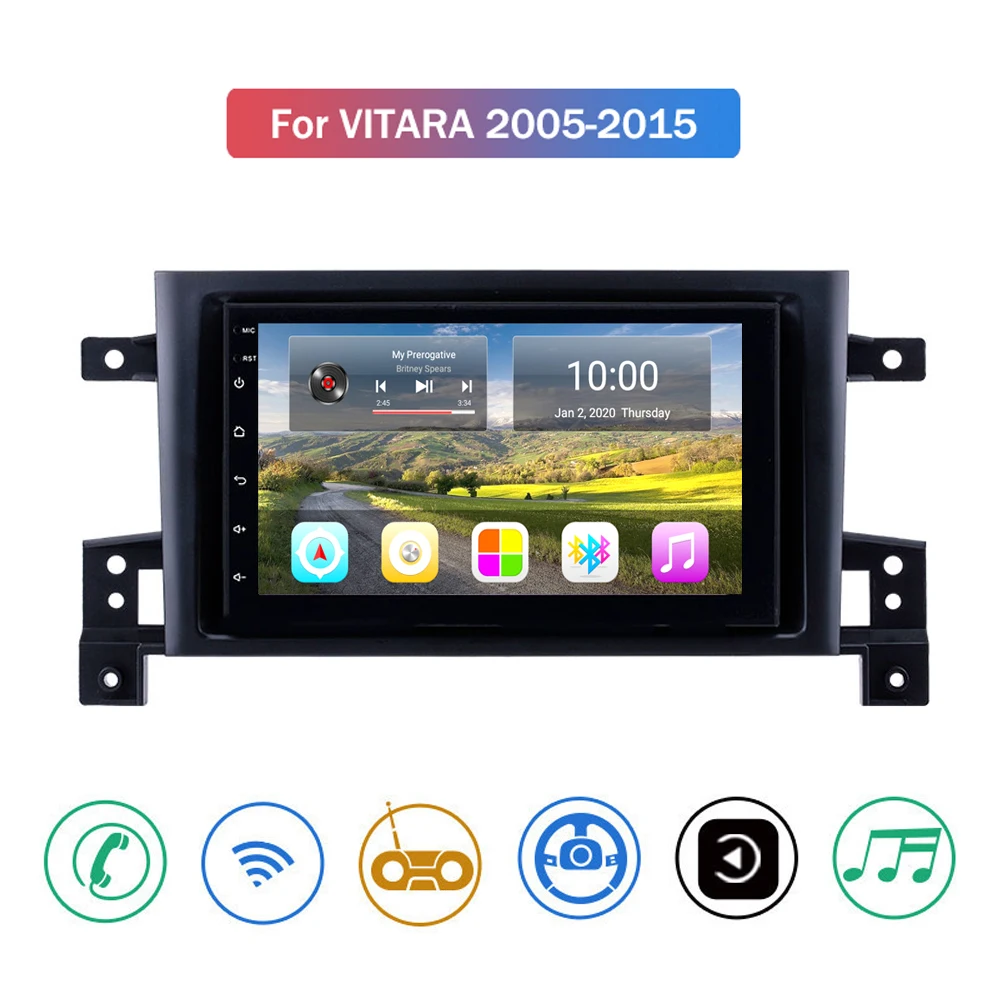 Автомобильное радио 2 Гб + 32 ГБ Android 10 1 2din стерео GPS-навигация мультимедийный MP5