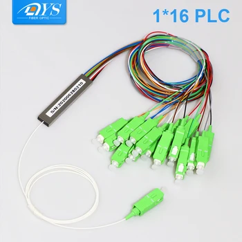 

5pcs Single Mode SC/APC Connectors Steel Tube Type 1*16 Fiber Optical PLC Splitter 0.9MM