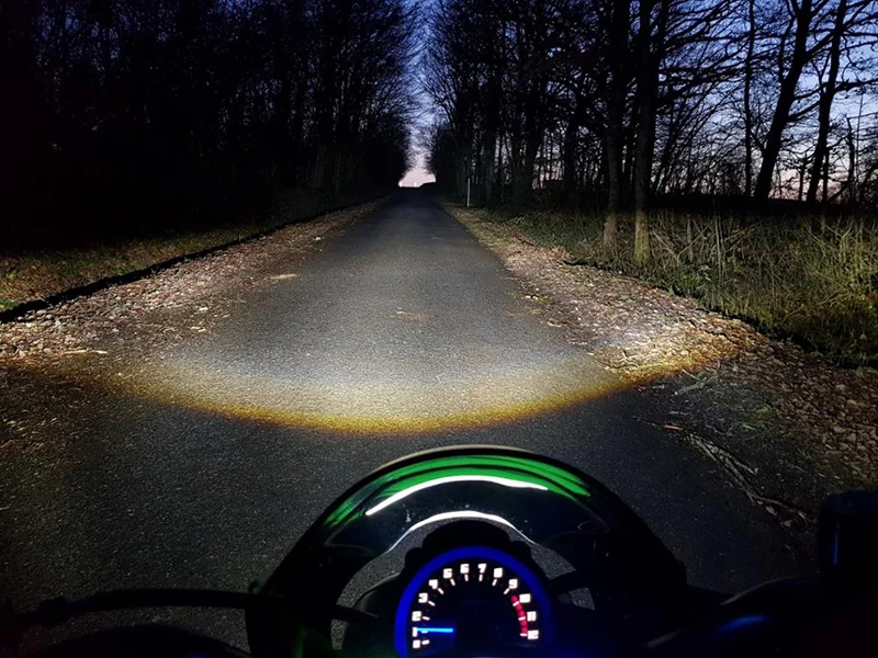 Black Motorcycle LED Headlight for Kawasaki Vulcan