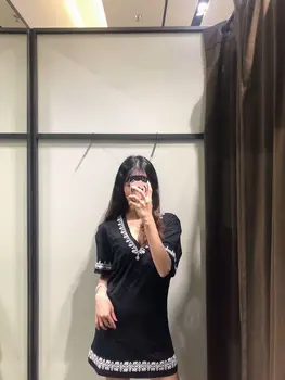 

ZAraing summer new women's V-neck short-sleeved dress