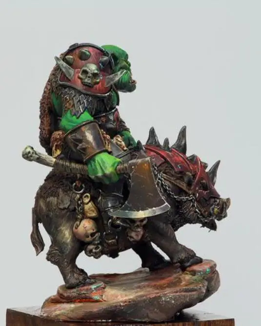 1/18 сборка каучуковая фигурка комплект Orc для верховой езды