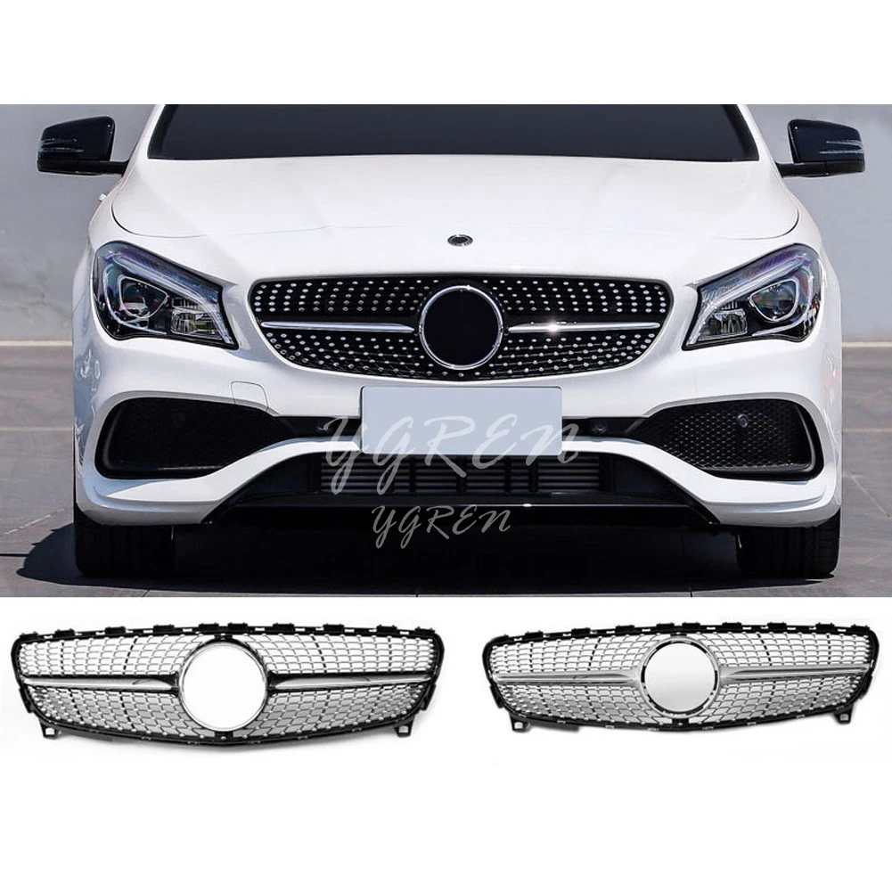 Для Mercedes Benz W176 A Class 3 дизайн черный серебряный Спорт решетка гриль 2013