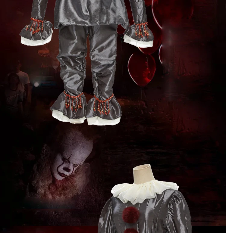 Хэллоуин Стивен Кинг ИТ Джокер Pennywise Chapter Two 2 костюм клоуна для косплея взрослый человек и Женская праздничная одежда Prop