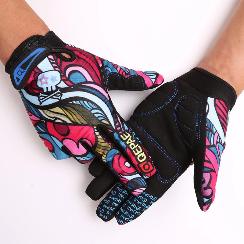 

Qepae Bicycle Gloves Winter Full Finger Cycling Gloves Anti-slip Shockproof Gel Breathable Half Finger Padded Palm Sport Gloves