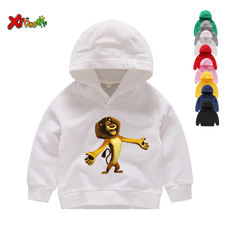 

Autumn New Hoodies Cartoon Madagascar Lion Alex Cute Hoodies Autumn Send Children Birthday Gift Hoodies & Sweatshirts 3-12 Years