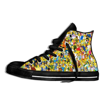 

Korean Graffiti Simpson's New Spring 2019 Men's Slipper Shoes Sweat-Absorbant Light Anti-Odor Lace-Up Spring/Autumn