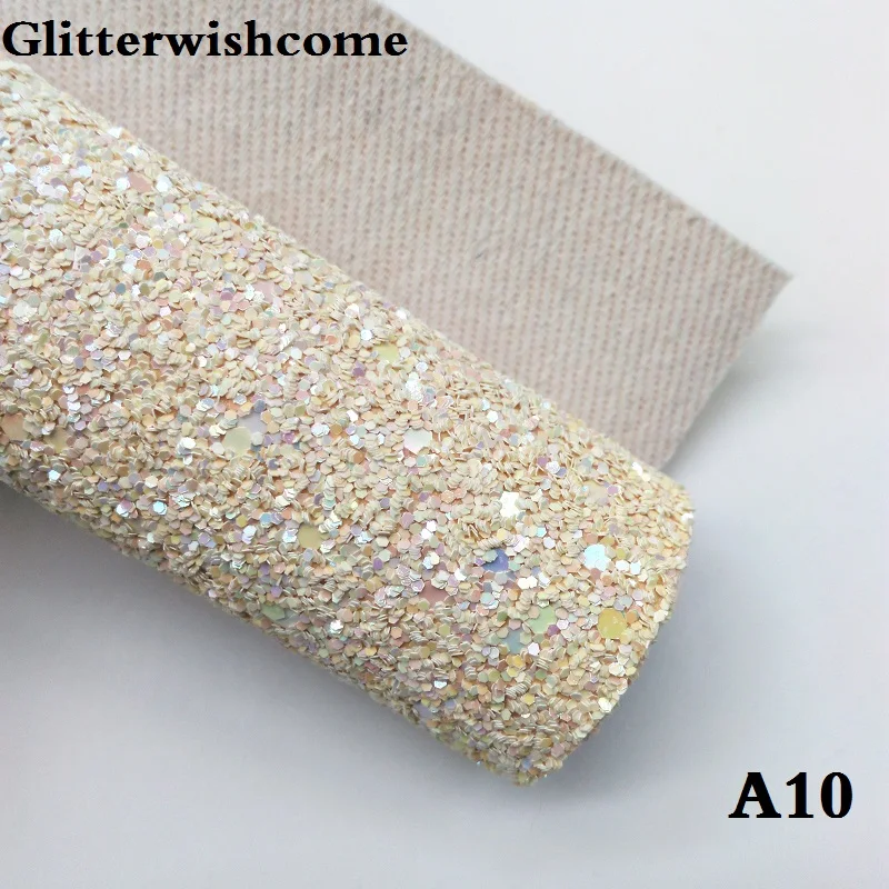 Glitterwishcome 30X134 см мини-рулон синтетическая кожа, массивная блестящая кожа, искусственная ткань из искусственной кожи винил для бантов, GM034 - Цвет: A10
