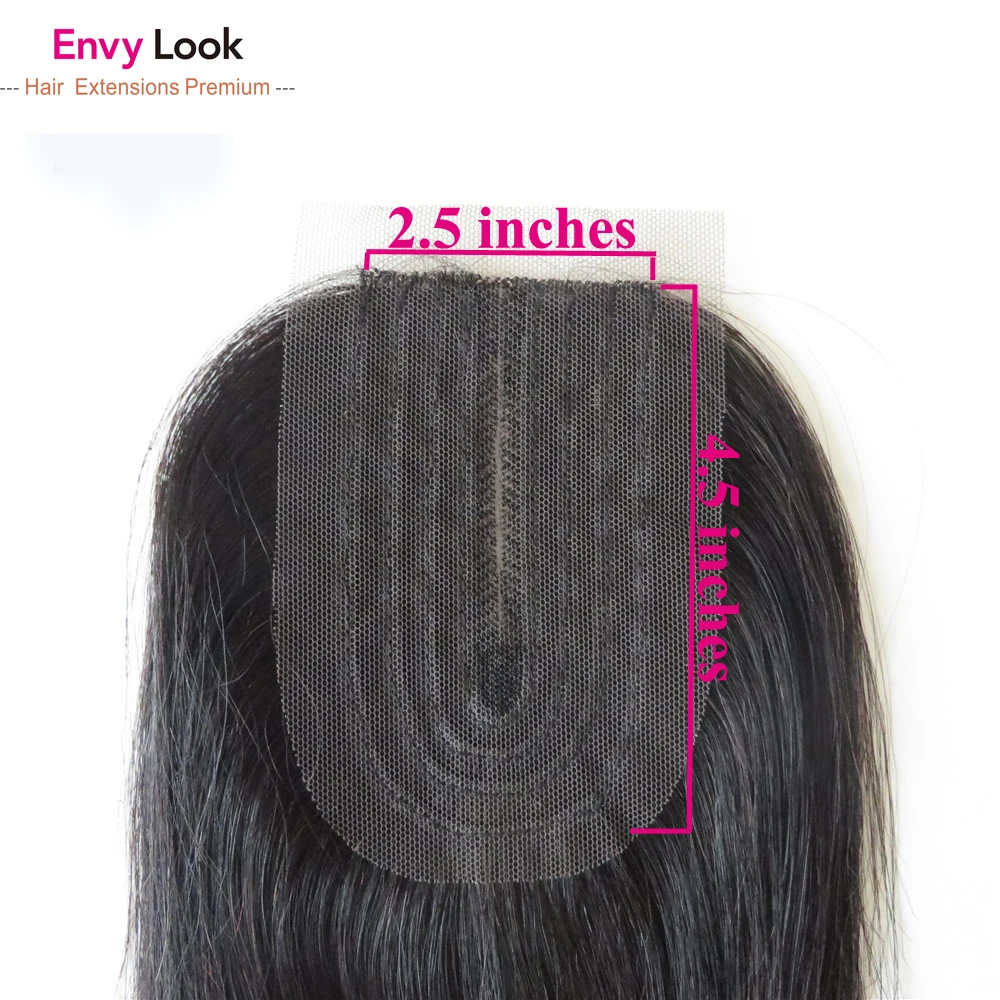 Envy Look натуральный цвет прямые 3 пряди машина Remy 100% человеческие волосы с 2 5*4 5