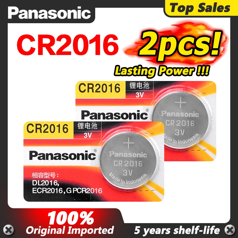 Литиевая батарея Panasonic 2 шт./лот 3 в cr2016 cr 2016 DL2016 ECR2016 батарейка для часов батарейки