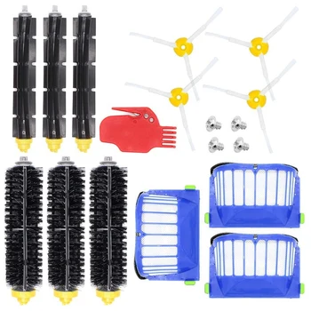 

Accessory Replacement Kit of Bristle & Flexible Beater Brushes & Side Brushes & Filters for IRobot Roomba 600 Series