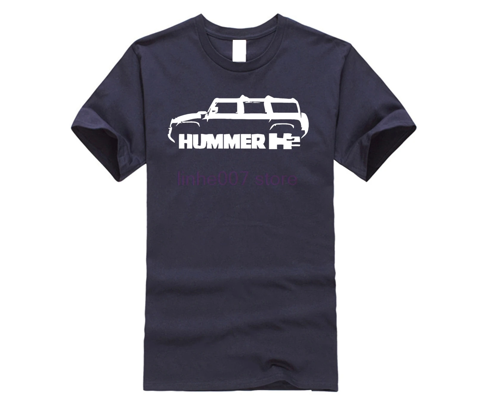 navy Hummer H2 Классическая SUV 4x94 футболка Новая футболка - Цвет: navy