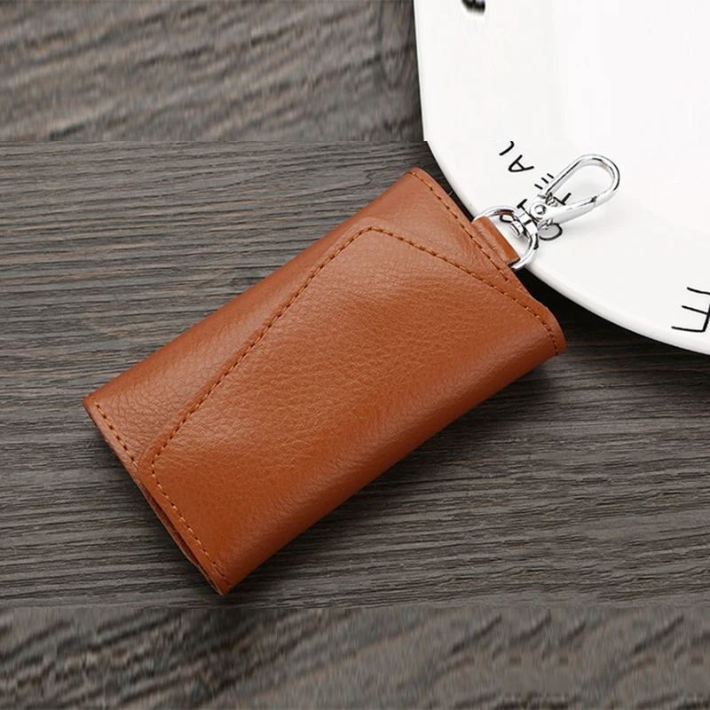 

Новинка, держатель для ключей, кошелек из натуральной кожи, унисекс, твердый кошелек для ключей, органайзер, сумка, автомобильный кошелек для экономки держатель для карт TR883579
