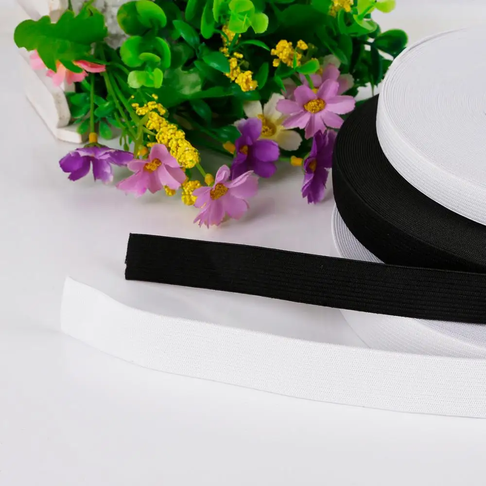 40M Bande Elastique Couture, Ruban Élastique Ceinture de 2cm Large Bande Élastique Plate Elastique Large Elastique à Coudre pour Couture,pour Couture pour Pantalon Jupe Ceinture Artisanat(Noir