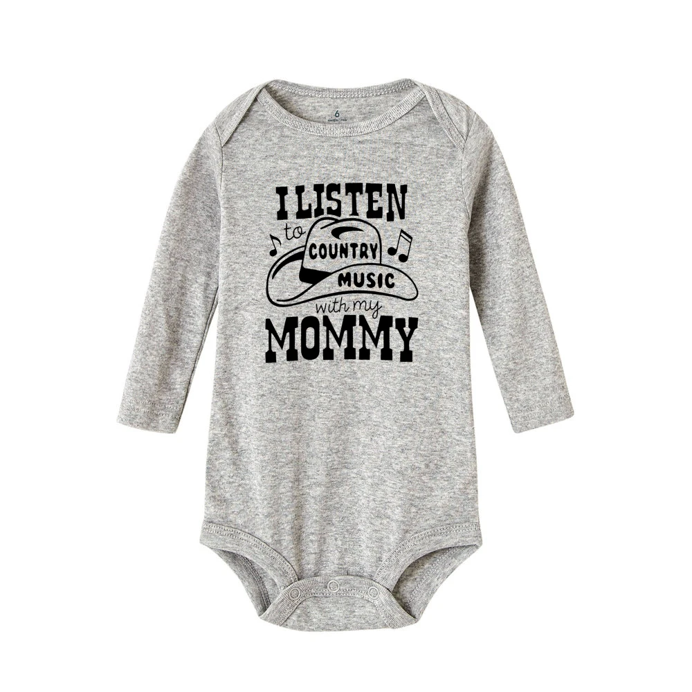 Одежда для новорожденных мальчиков и девочек с надписью «My Mommy»; комбинезон с длинными рукавами; осенняя одежда для малышей - Цвет: R498-LRPGY-