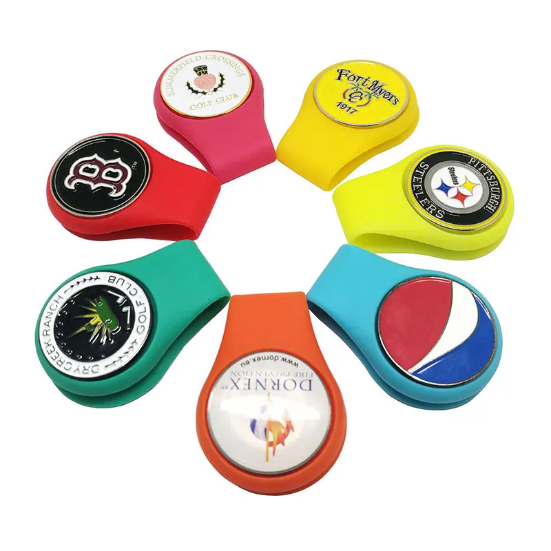 

Silicone Golf Hat Clip Ball Marker Holder with Strong Magnetic Attach to Your Pocket Edge Belt Clothes Gift