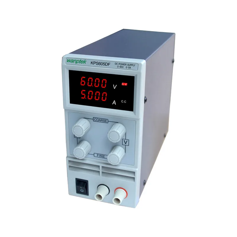 

LED Digital Adjustable Switch DC Power Supply KPS605DF 0-60V/0-5A 110V-230V 0.1V/0.001A EU mA Display