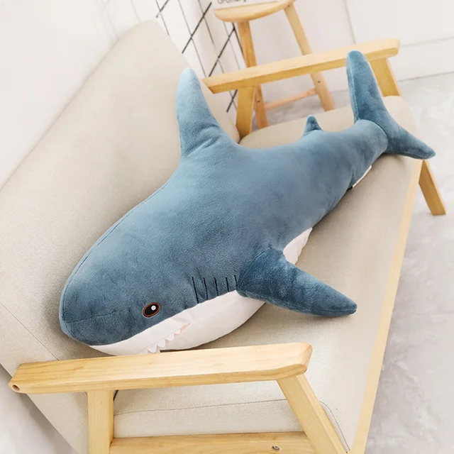 80/100/140CM Big Size Toy Plush Shark Stuffed Animals Cute Sleeping Pillow Soft Toys Cushion Shark Stuffed Gift For Children