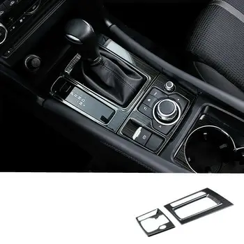 

For Mazda 6 M6 Atenza 2017 2018 Black titanium Inner Gear Shift Frame Cover Trim