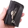 Maideduod Pop-up RFID Black Wallet ID Card Case Men RFID Button Credit Card Holder High Quality Metal Aluminum Auto Coin Purse ► Photo 1/6