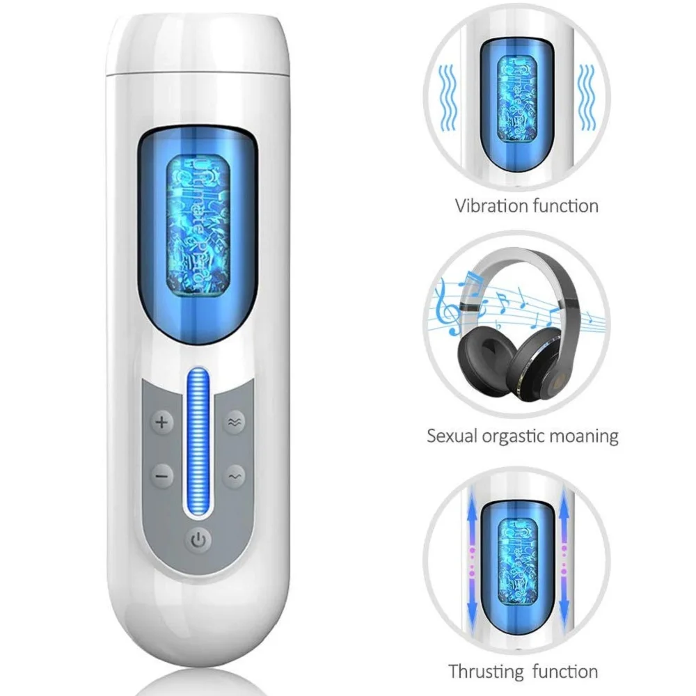  Automatic Rotate Male Mastubration Cup Sucking Piston Vibrating Toy Electric Delay Device Sex Toys 