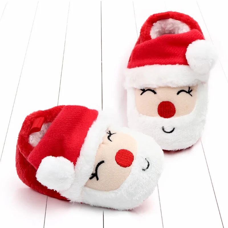 Emon зимняя детская обувь для мальчика девочка супер мягкая подошва Рождественская елка Санта детская обувь зимняя первые ходунки