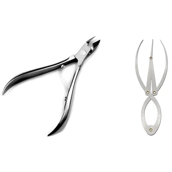 

2 Pcs Accessories: 1 Pcs Stainless Steel Dead Skin Pliers & 1 Pcs Golden Mean Calipers Measure Tool