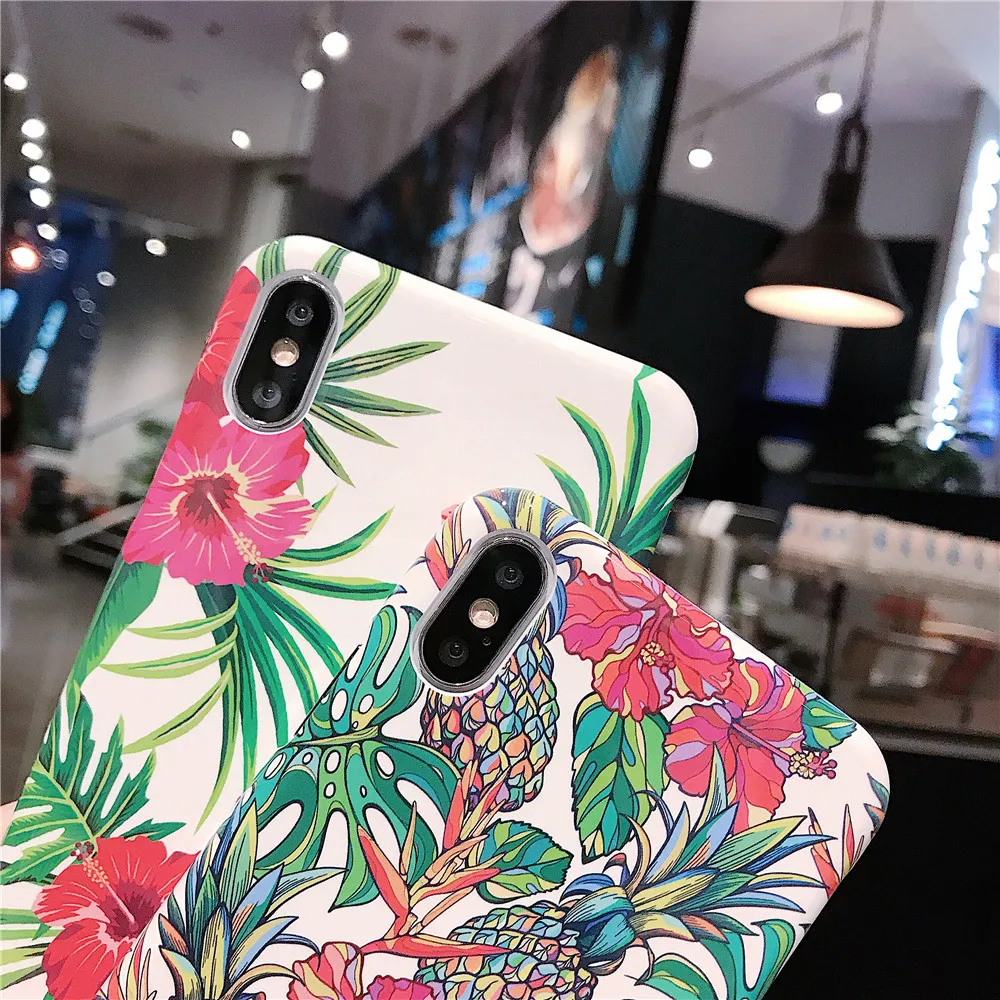 Винтажные чехлы для IPhone 11 Pro Max X XR XS 6 S 7 8 Plus с изображением ананаса Красного