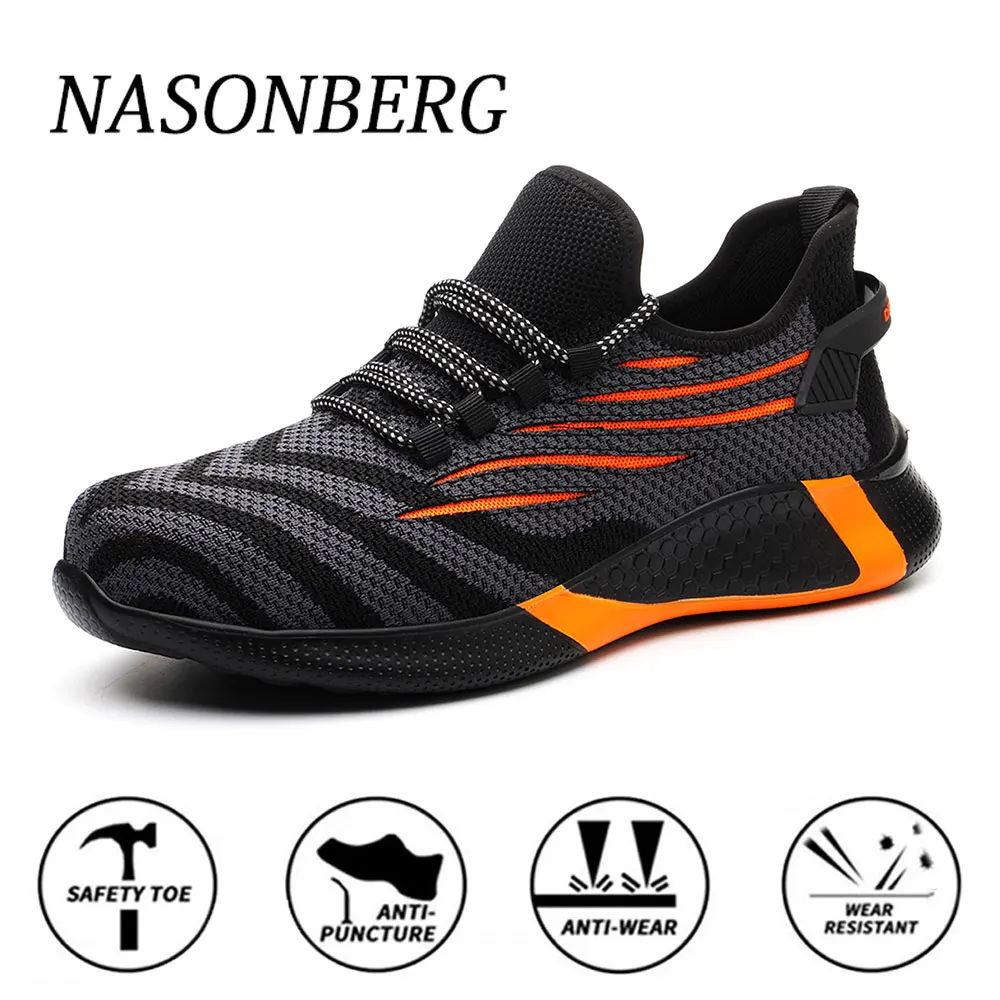 Work-Boots Protective-Footwear Safety-Shoes Sneakers Lightweight Non-Slip Steel Women