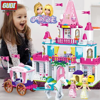 

Girl Friend Series castle set Amusement Park Ferris Wheel Block Bricks Play game Toys for Children Toy christmas gifts