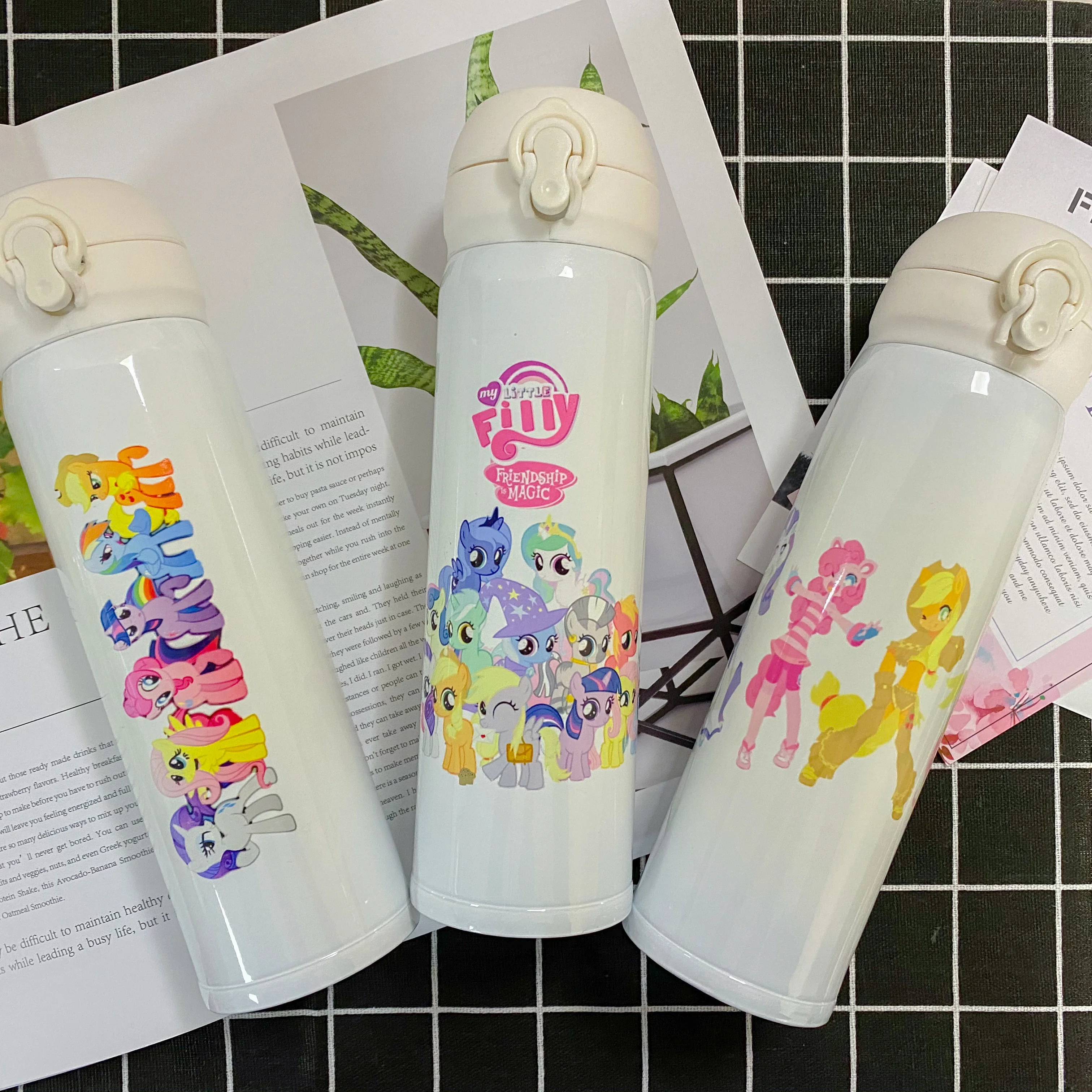 OUSSIRRO My Cute Small Infinity Poni кружки с крышкой однотонный термос чашка кухонный