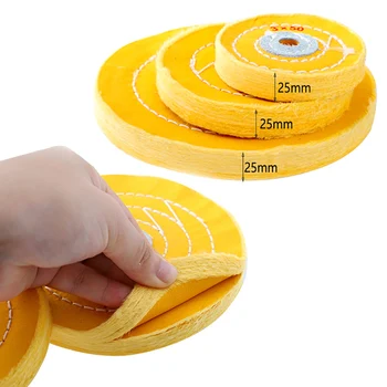 

3pcs 3/4/6 Inch Grinder Buffing Wheel Polishing Wheel for Bench Buffer Polisher with Arbor Hole