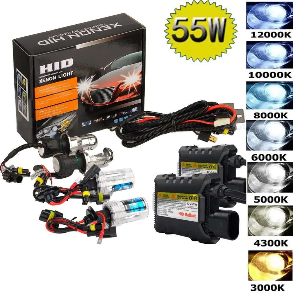 55 Вт ксеноновый комплект Hid H1 H3 H4 H8 H7 H11 9005 9006 880/1 H13 Автомобильная фара источник