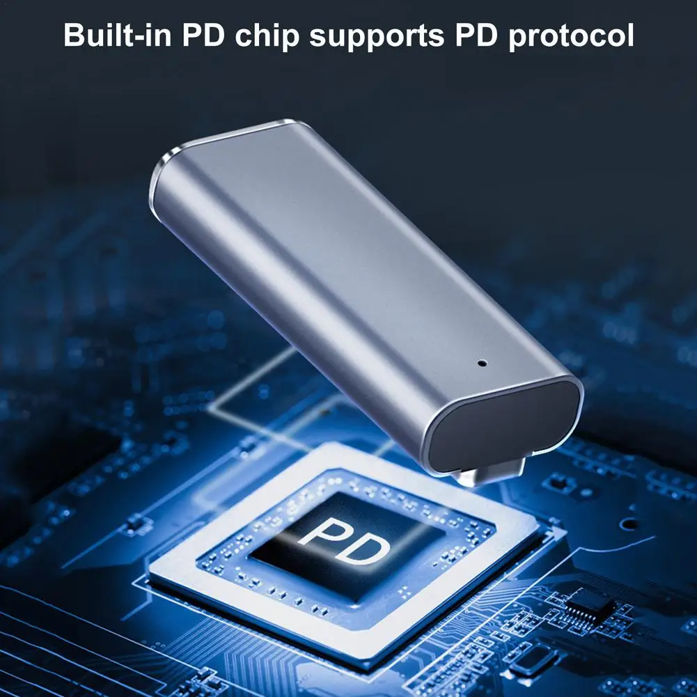 NEW Portable LED Aluminum Alloy PD Fast Charging Conversion Type-c To Magsafe2 Adapter Air/pro Laptop Smart Phone
