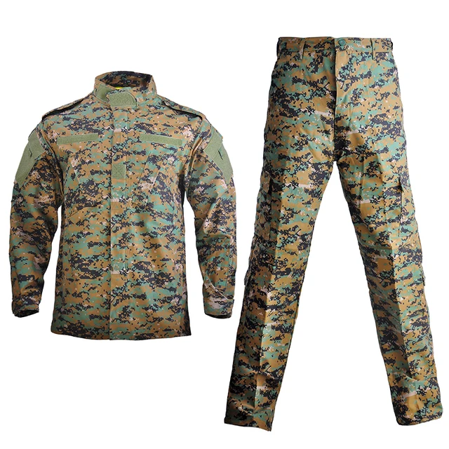 Military Uniform Camouflage Tactical Suit Men Army Special Forces Combat Shirt Coat Pant Set Camouflage Militar Soldier Clothes jungle digtal