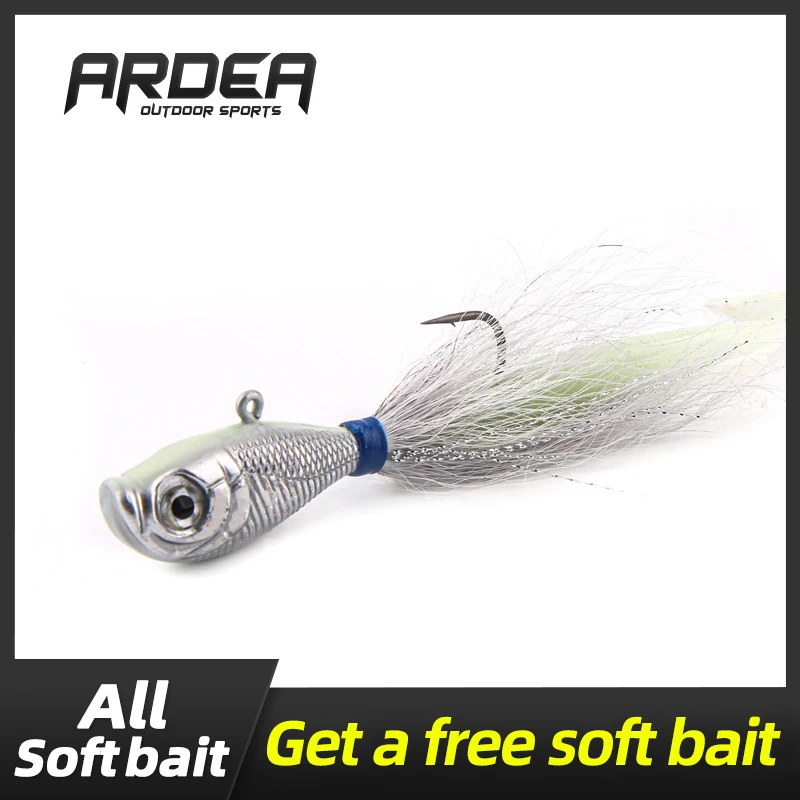 

ARDEA Bucktail jig bait fishing bait 123g Big game Saltwater jig lead head hook long casting fresh water Fishing Lures
