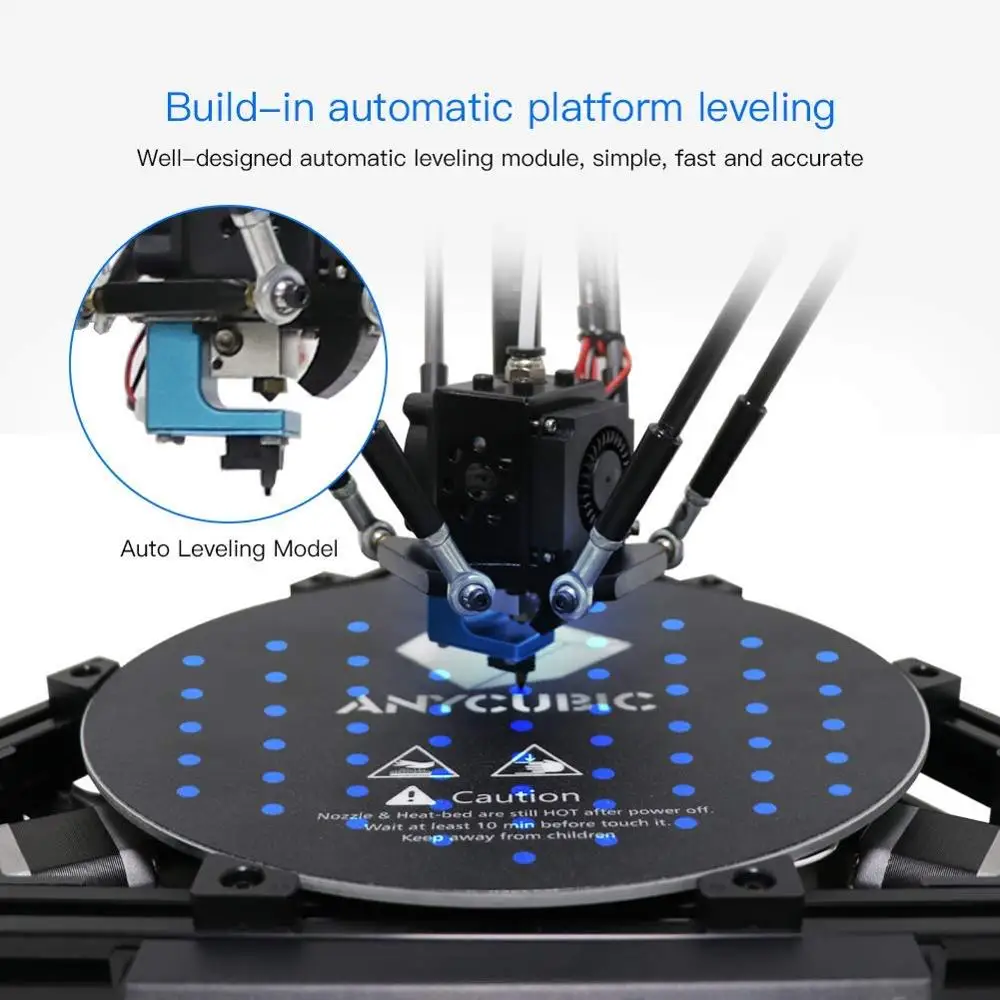 ANYCUBIC Kossel 3d принтер автоматическое выравнивание модуль линейная направляющая