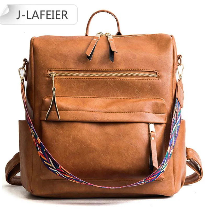 leather backpack womens large