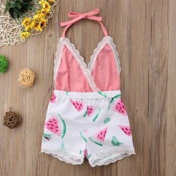 

Cute Newborn Infant Baby Girls Rompers Summer Sleeveless Flower Baby Girls Clothing Jumpsuit Playsuit