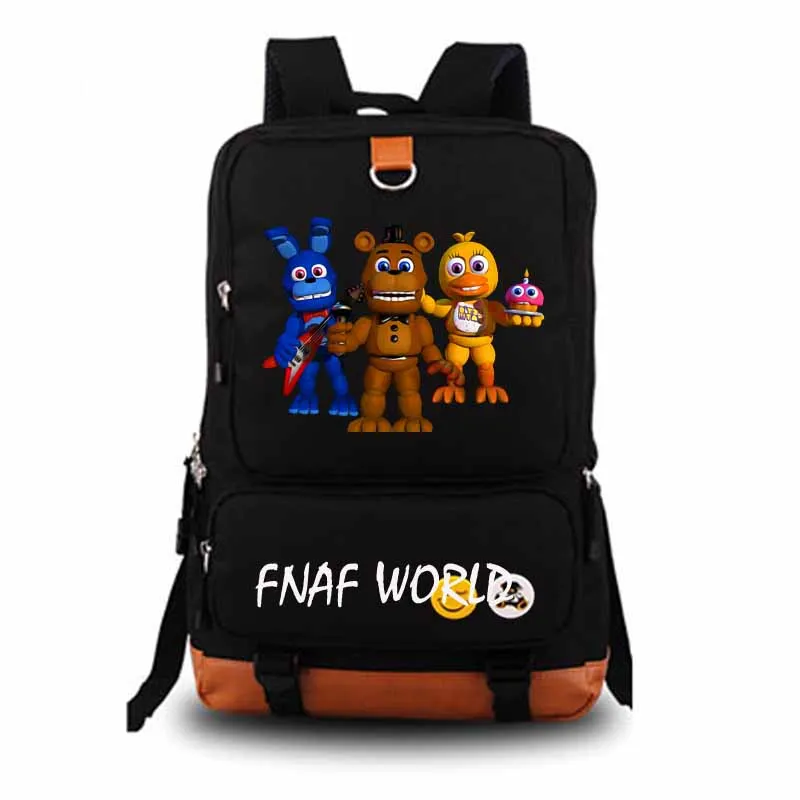 BLACK Рюкзак Five Nights At Freddy's мир FNAF студенческий школьный рюкзак ноутбук рюкзак повседневный рюкзак для отдыха - Цвет: BLACK