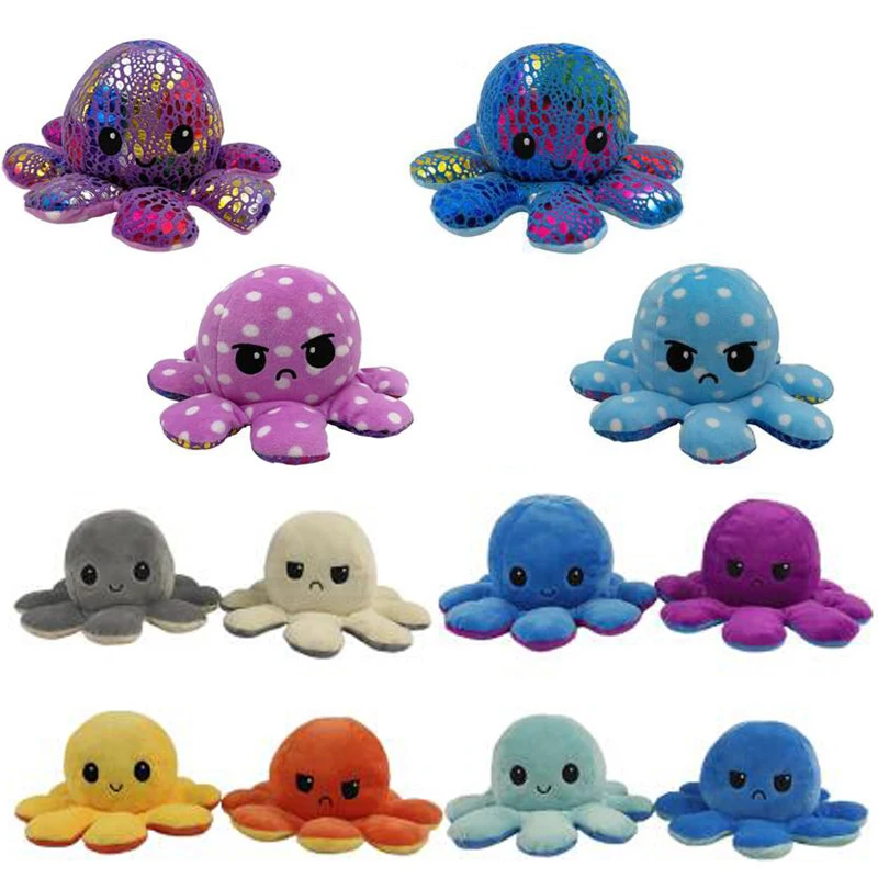 

Pulpo Reversible Plush Stuffed Toy Soft Animal Home Accessories Cute Animal Doll Children Gifts Baby Companion Plush Toy
